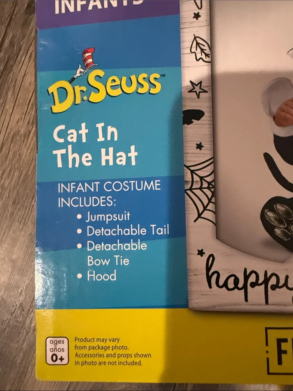 Dr. Seuss Cat in the Hat Infant Halloween Costume -Red, White & Black 6-12 month